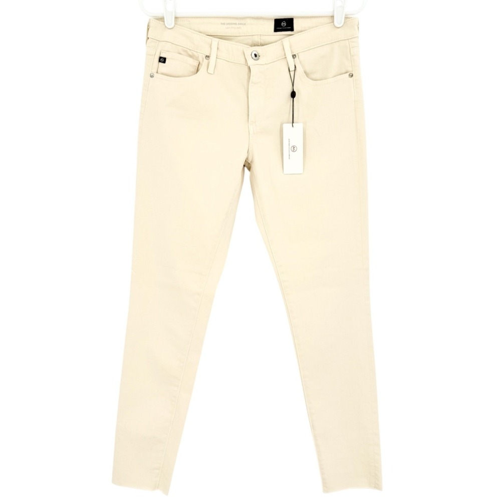 Adriano Goldschmied Women's Beige Stretch Skinny Ankle Leggings 29R NWT $188.00